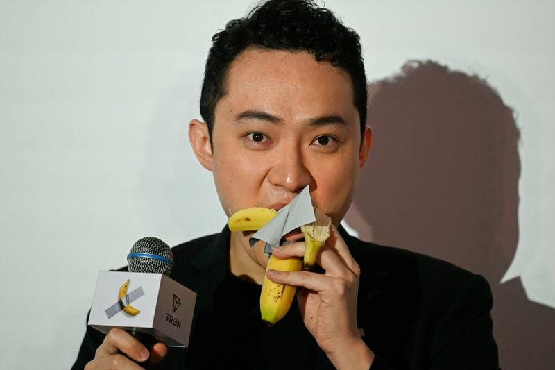 Crypto Entrepreneur Justin Sun Devours $6.2 Million Banana Art in Hong Kong